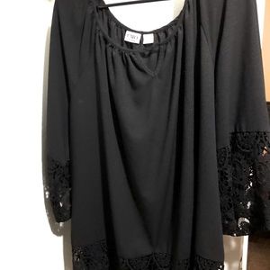 Black Cato blouse, sized 22/24W.